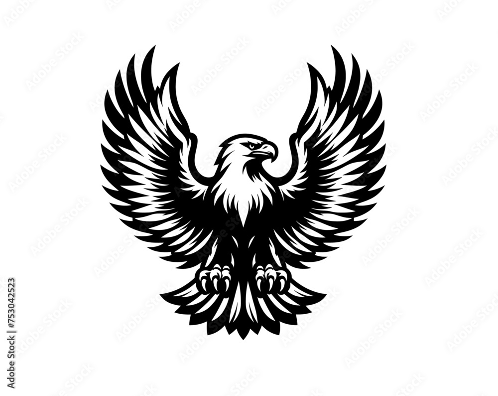 Eagle engravement vector illustration emblem Eagle engravement vector illustration emblem