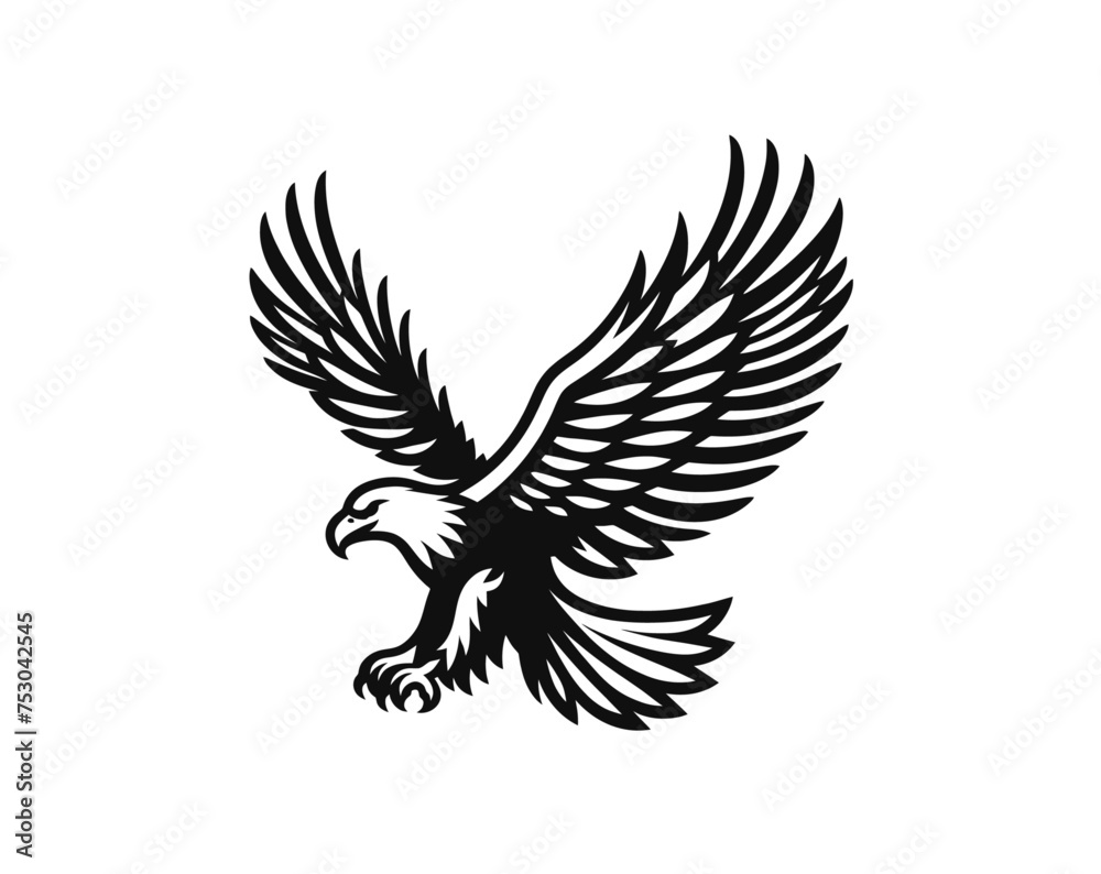 Eagle engravement vector illustration emblem Eagle engravement vector illustration emblem