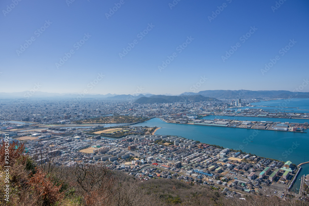 屋島展望台から眺める高松の町
