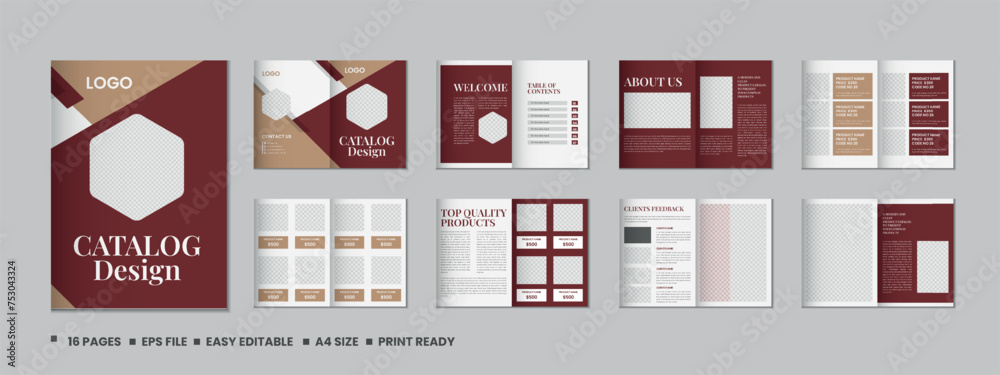 Fototapeta premium Catalogue design or product catalog template design