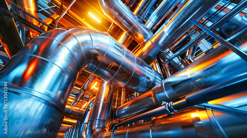 The Industrial Canvas, A Mesh of Pipes Against the Sky, Painting a Picture of Progress With Every Valve and Curve