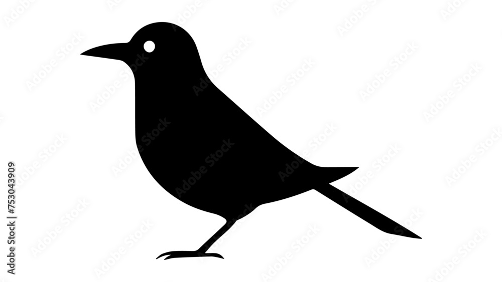 Obraz premium bird on a white background, bird shape vector, silhouette of a bird