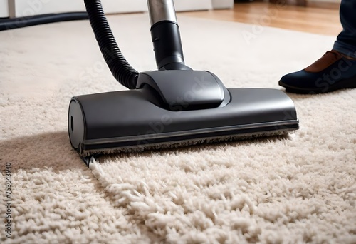 vacuum cleaner on the carpet closeup
