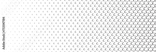 Blended  black line star on white for pattern and background,  Abstract geometric texture collection design. 