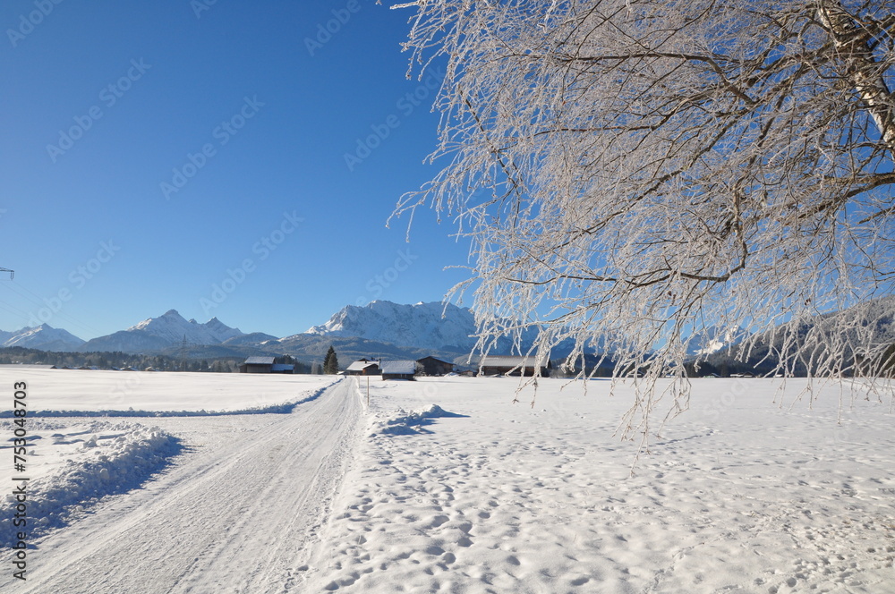 Obraz premium Winter in Mittenwald