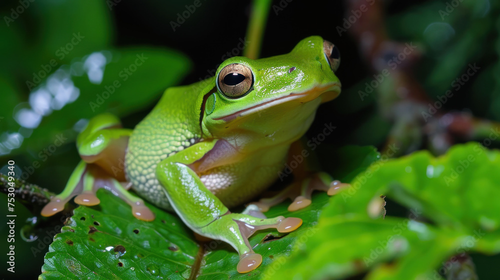 Tree frog found in wildlife: either dumpy or White's. Tree frog found in wildlife: either dumpy or White's.