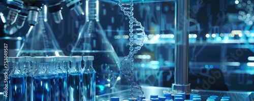  Biotech lab researching genetic engineering