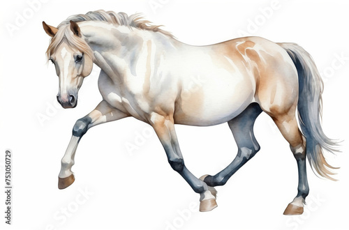 horse isolated on white background watercolor © Magic Art