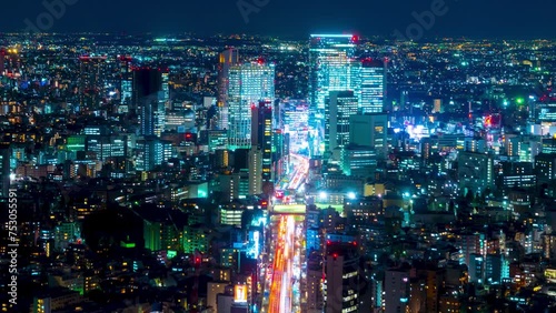 渋谷夜景タイムラプス