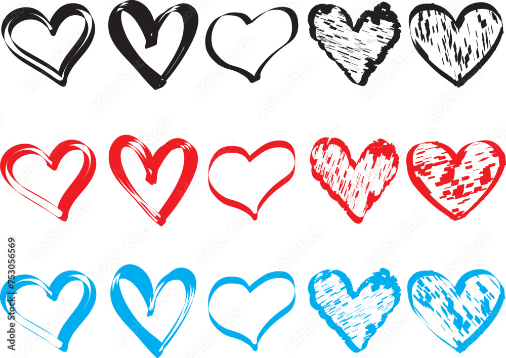 Heart Vector Art, Icons, and Graphics and love vector deisgn bundle   for Free Download 