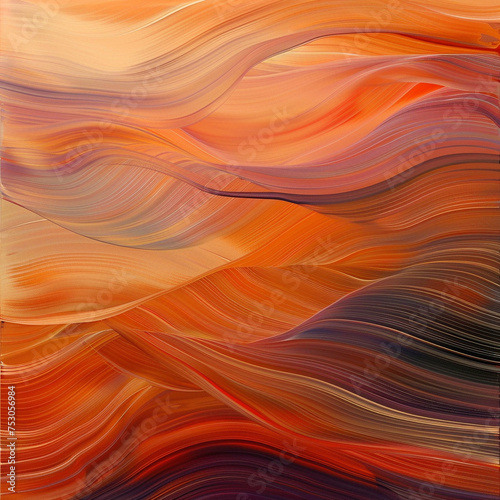 Abstract swirls in warm hues, flowing texture, modern art.