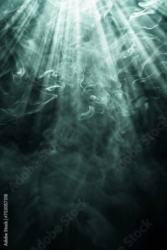 Serene underwater scene with light rays