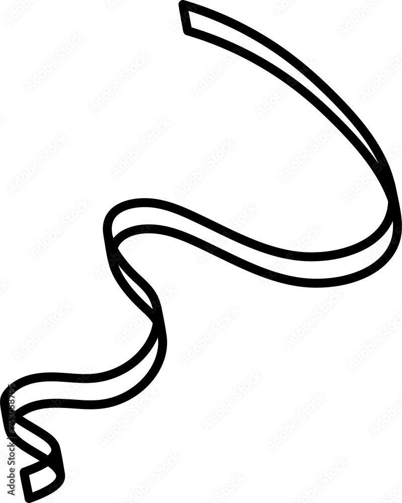Ribbon bold line. Decoration for holiday party Ribbon bold line. Decoration for holiday party