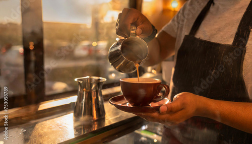 barista preparing and serving coffee for your enjoyment