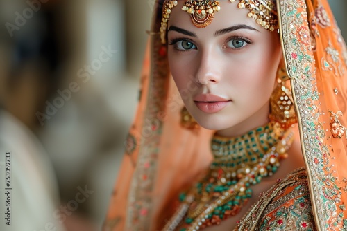 Highlight the regal Rajputi Poshak bridal attire