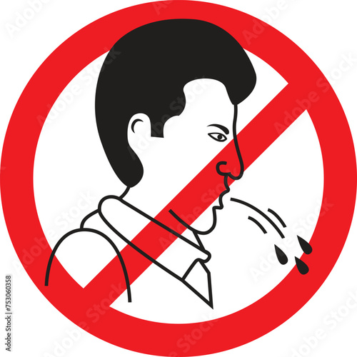 No spitting sign vector eps 10