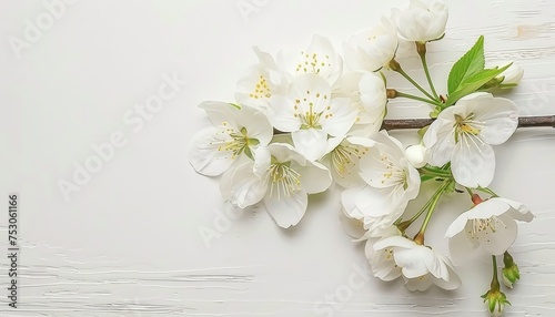 Beautiful minimalistic white spring abstract background with soft pastel colors and elegant design