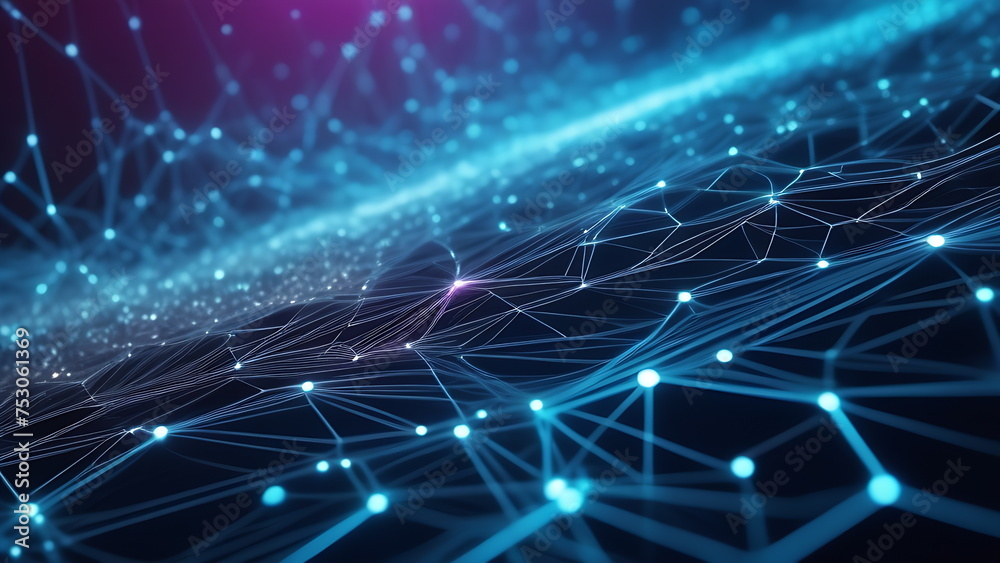 Fototapeta premium Artificial intelligence, machine learning and neural networks in robots, machines and computers