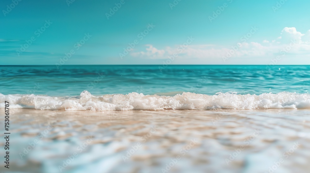 Natural landscape overlooking a beautiful sandy beach and sea on a sunny day. Sea wave . Summer trip vacation to tropical paradise Natural landscape overlooking a beautiful sandy beach and sea on a sunny day. Sea wave . Summer trip vacation to tropical paradise