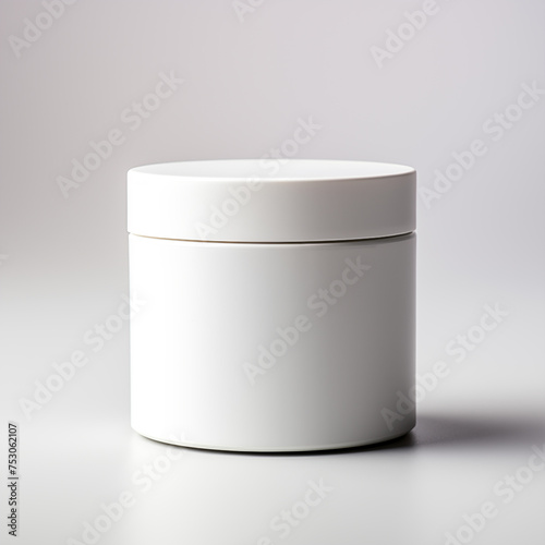 White Cylindrical Box Photography with Clean Background