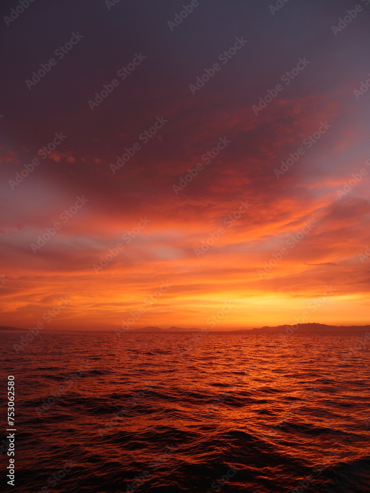 bodrum sunset scenery mediterranean sea aegean coast of turkey 