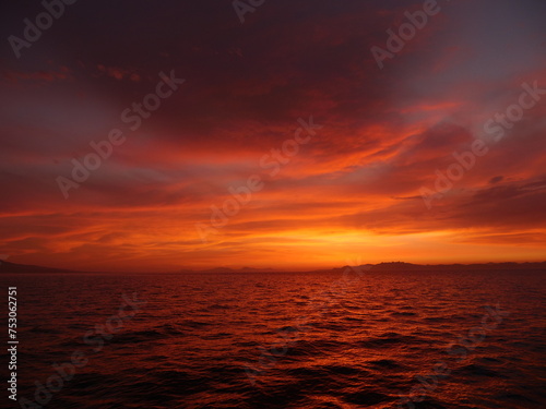 bodrum sunset scenery mediterranean sea aegean coast of turkey 