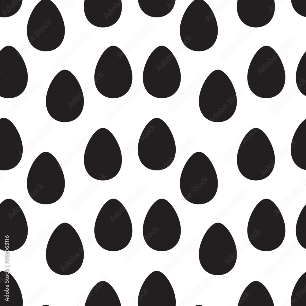 Seamless easter pattern with black ornamental eggs. Vector holiday decorations, background and texture. For fabric, textile, wrapping paper, packaging, web Seamless easter pattern with black ornamental eggs. Vector holiday decorations, background and texture. For fabric, textile, wrapping paper, packaging, web