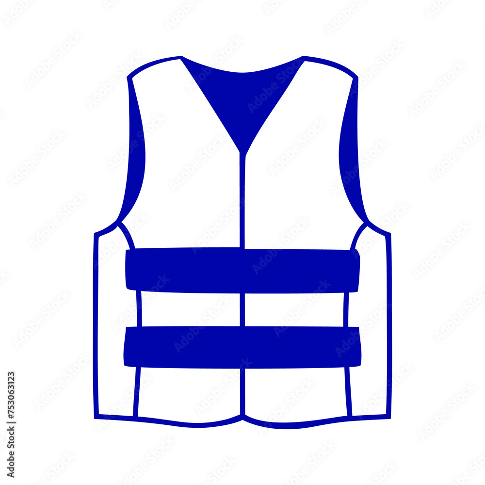 Safety vest symbol, simple style flat silhouette icon. Png clipart ...