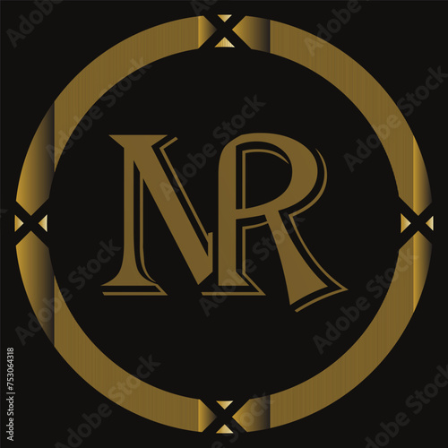 NR lettermark and branding logo design with a leaf .And your best choice.
