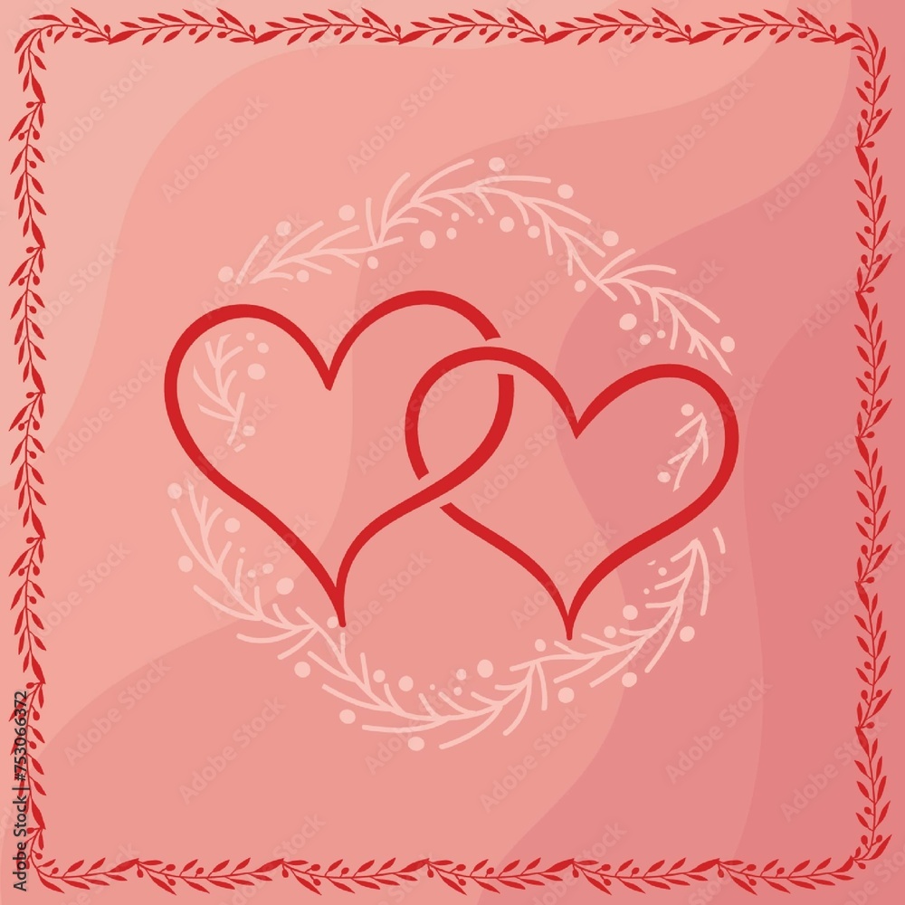 Valentine Day Hearts Background