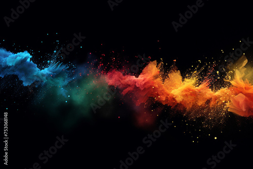 Abstract colorful wavy background. Multi-color 3D wavy pattern website banner. High-quality matt finish. Generative AI