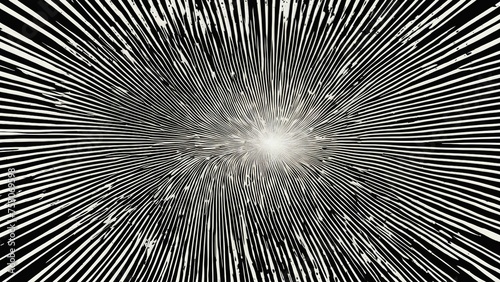 black and white background _ A retro sunburst ray in vintage style. Abstract comic book background. The image has a vector 