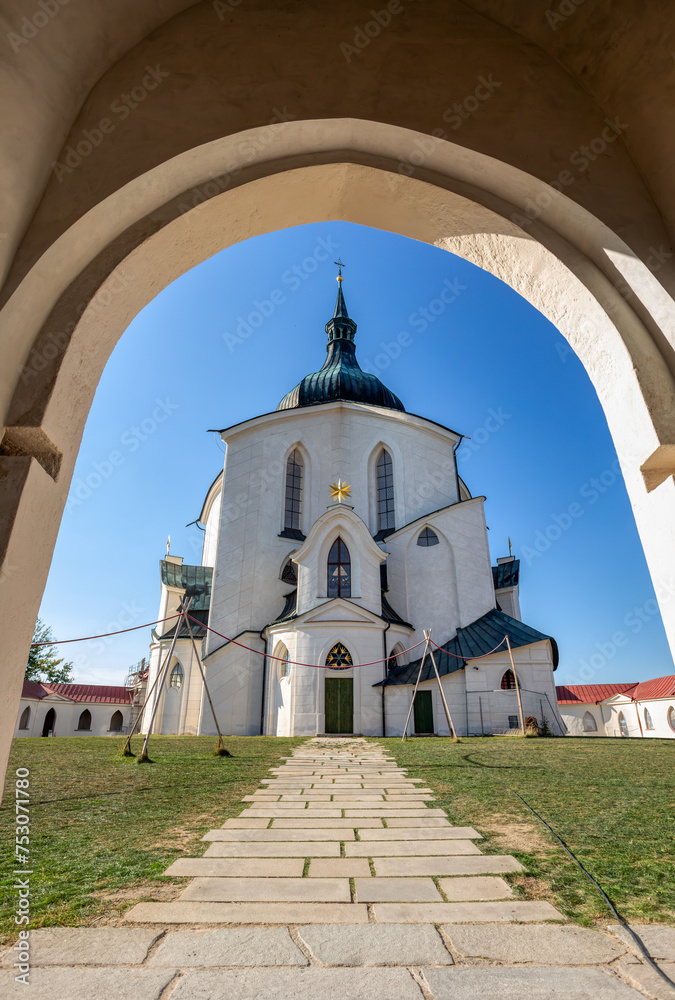 Φωτογραφία Pilgrimage church of Saint John of Nepomuk on Zelena Hora, green hill, monument UNESCO World Heritage Site, Zdar nad Sazavou, Czech Republic