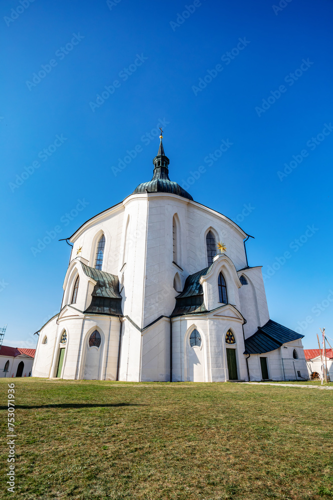 Φωτογραφία Pilgrimage church of Saint John of Nepomuk on Zelena Hora, green hill, monument UNESCO World Heritage Site, Zdar nad Sazavou, Czech Republic