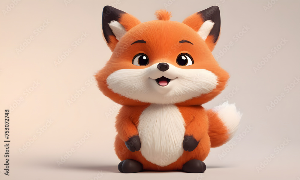 Cute kawaii  Red Fox