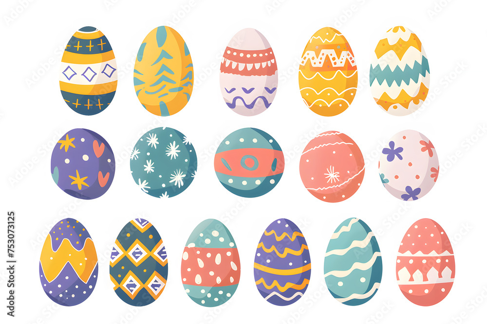 Easter Illustration Flat Pattern Background Design, Easter Day, Easter Festival Concept