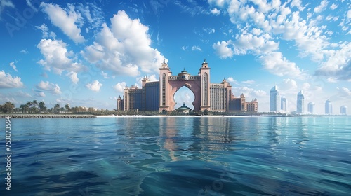 Royal Atlantis hotel and residences view from the seaside, Dubai, UAE , United Arab Emirates.