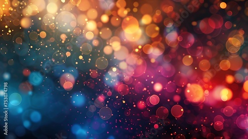 Colorful bokeh lights background