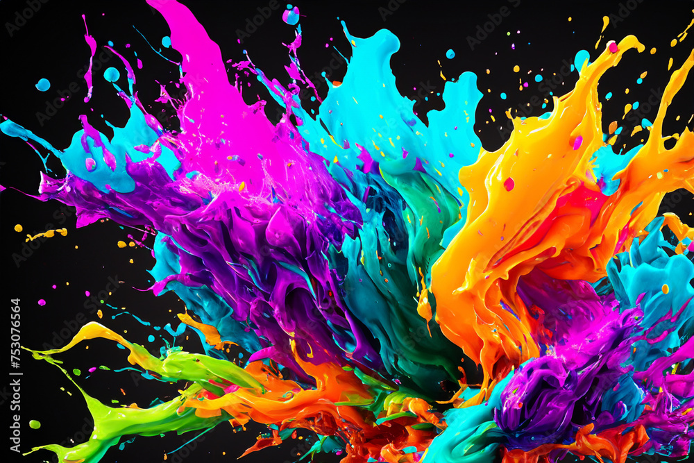 colorful splashes on background