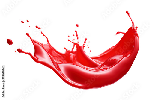 Splash of ketchup, tomato sauce, red sauce isolated on transparent background Remove png, Clipping Path, pen tool