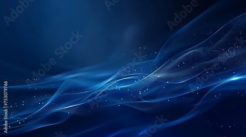 Dark blue corporate abstract material motion background with glowing lights