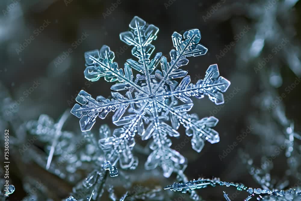 a close up of a snowflake that looks like a snowflake