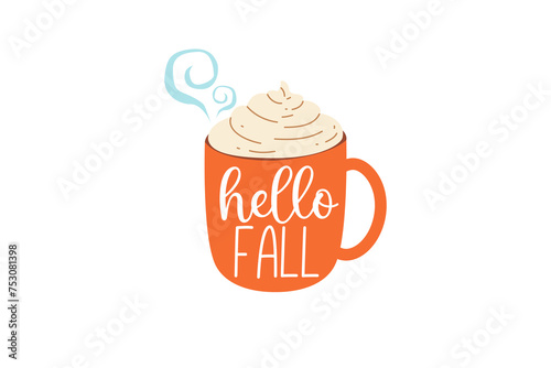 Hello Fall SVG T shirt design