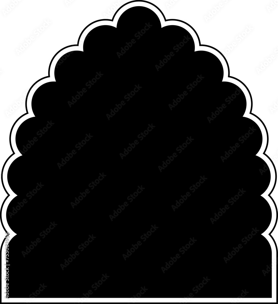 Islamic Dome Design Glyph with outline Black filled silhouettes Design pictogram symbol visual illustration Islamic Dome Design Glyph with outline Black filled silhouettes Design pictogram symbol visual illustration