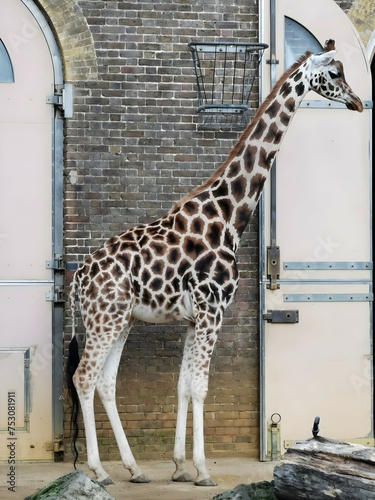 tall giraffe standing in the ground