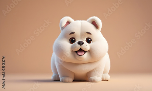Cute Chubby fluffy dog