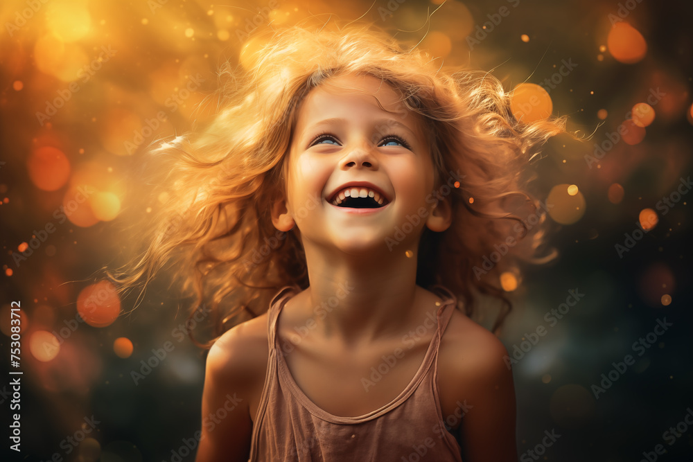 Playful kid, eyes sparkling with innocence and wonder, surrounded by world of imagination and possibility. Generative AI Playful kid, eyes sparkling with innocence and wonder, surrounded by world of imagination and possibility. Generative AI