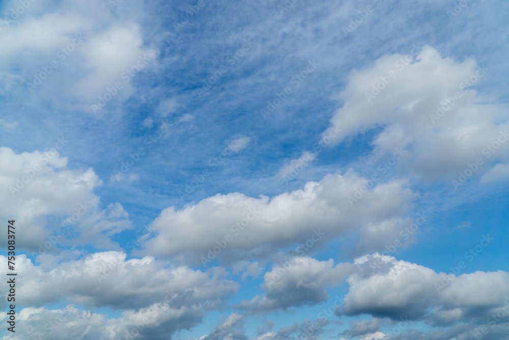 Cloudy Blue Sky, Background Image Cloudy Blue Sky, Background Image