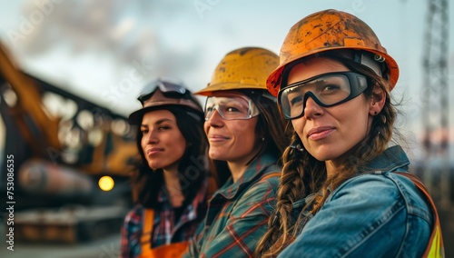 construction women in helmets