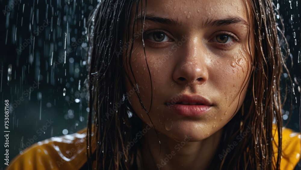woman under the rain in the rain woman under the rain in the rain